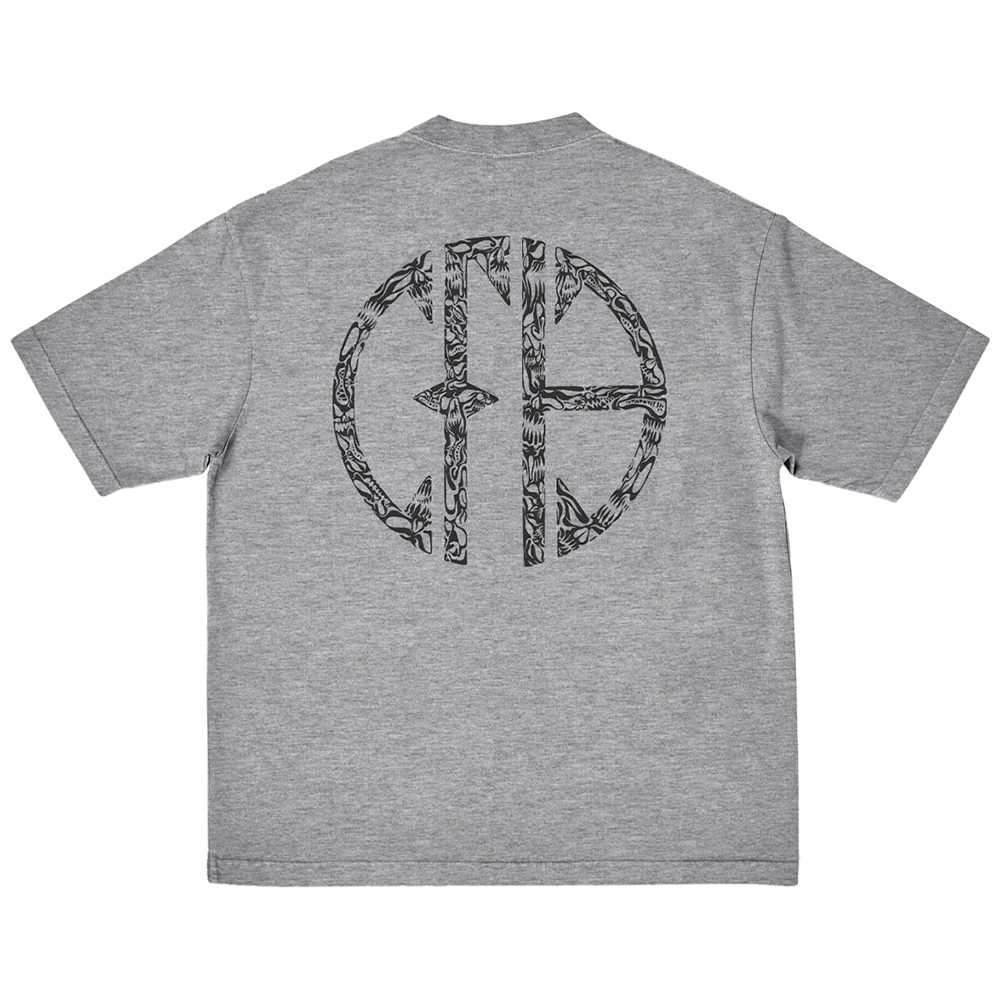 Heather Gray Angry Logo T-Shirt - Image 2