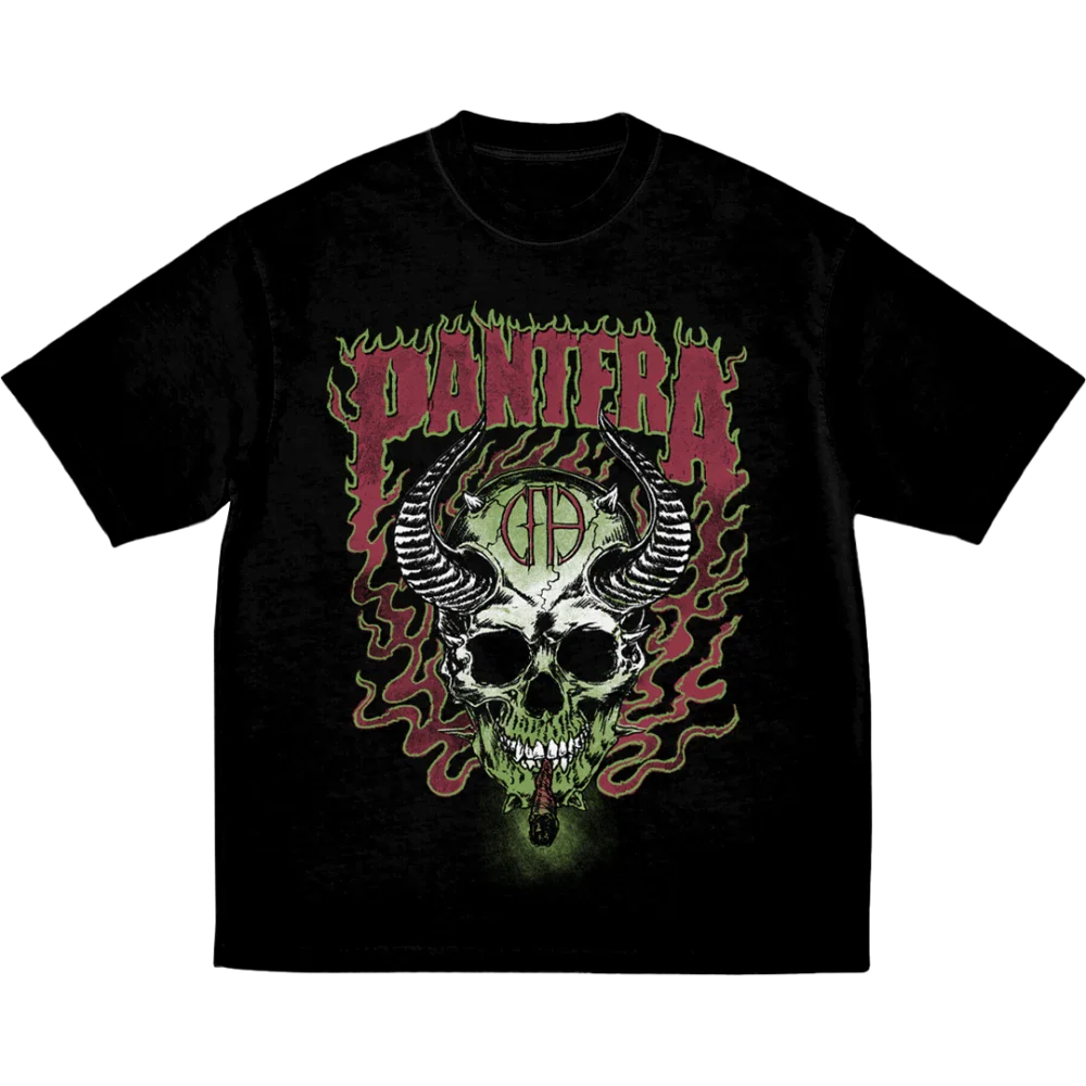 Smoking Skull T-Shirt (Glow In The Dark)